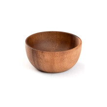 Wooden Salad Bowl Round Dessert Displays Serving Trays Fruit Food Salads Snack Soup Bowl for Home Coffee Shop B