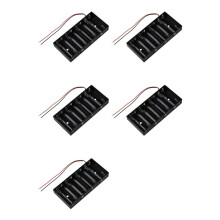 5X Nieuwe Plastic 8 X 1,5V AA 2A CEL Batterijhouder Opbergdoos Standaard 12V Behuizing met Voedingsdraad