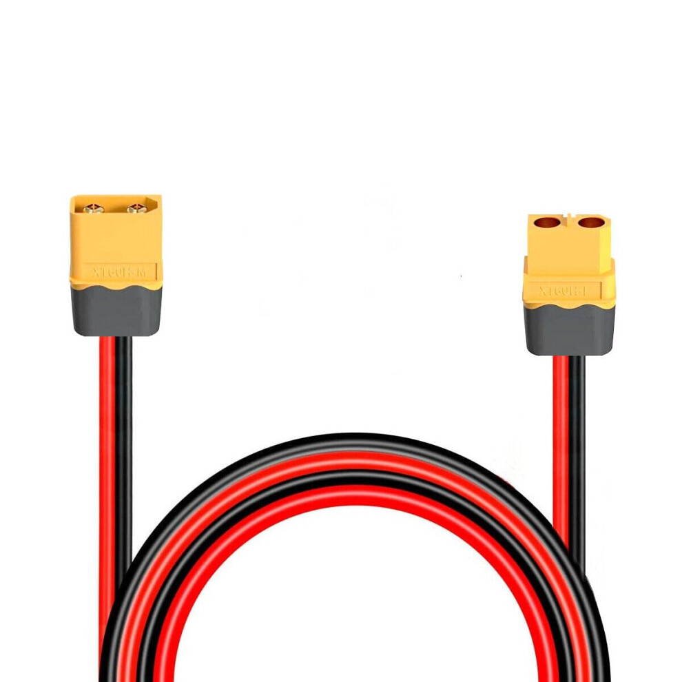 Xt60 Extension Cable 25Ft 10 Awg Silicone Wire, Male To Female Flexible Lipo Battery Lead For Solar Generator 9330225810797
