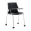 Folding Training Chair with Writing Board, SpaceSaving Office Study Chair, PP Plastic Orange Armless 1