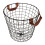 Round Iron Wire Mesh Storage Bin with Durable Frame, Multiuse Firewood and Laundry Organizer for Home 1