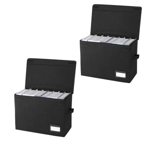 2 Pack Comic Book Storage Box with Lid for Modern Age, Fold Magazine Organizer , Holds 150 Comic Books 1