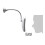 Square Flexible Gooseneck LED Lighted 10X Magnifying Makeup Mirror, Power Locking Suction Cup, Bright Diffused Light 7