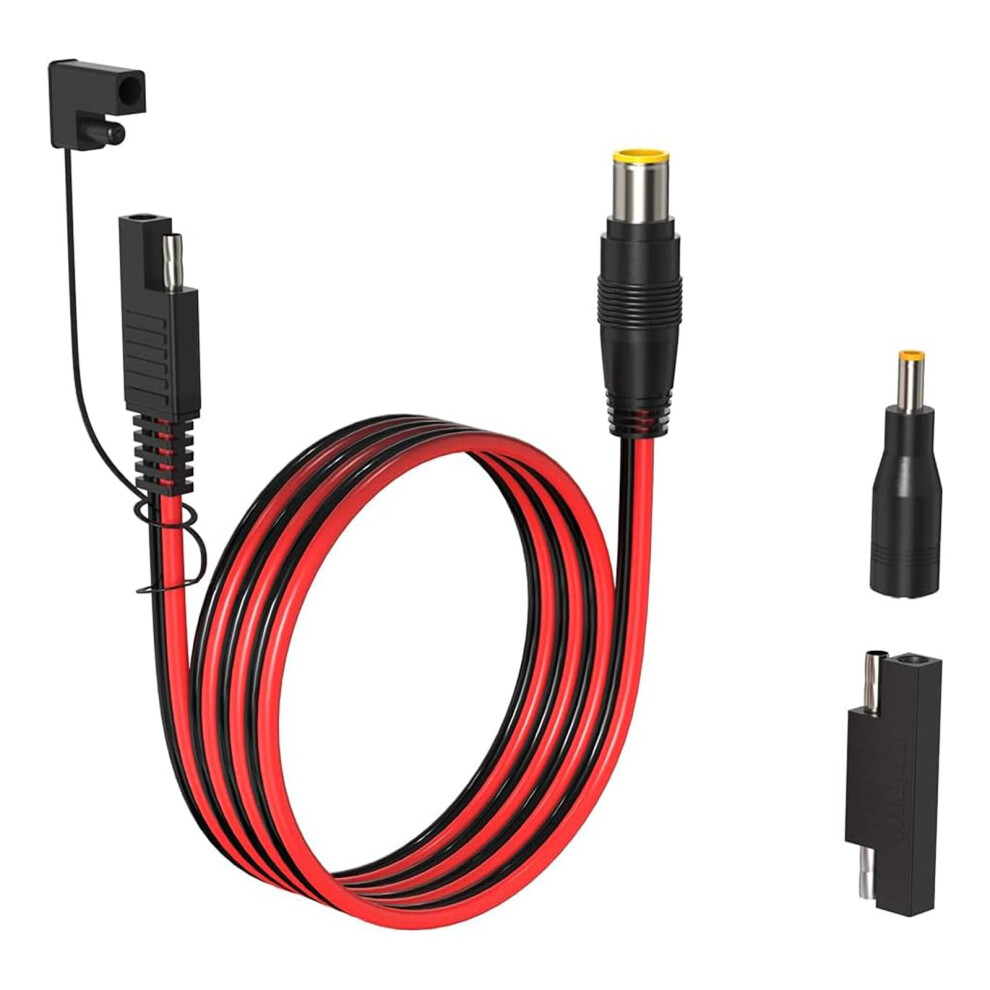 Sae To 8Mm Dc Male Adapter Cable 6Ft 14Awg Solar Panel Power Station Reverse Polarity 5.5X2.5mm 9330225810971