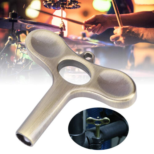 TShaped Drum Tuning Key with Square Socket, Ergonomic Grip Drum Adjustment Wrench Bronze 2