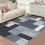 Geometric Modern Rug Gray 4 ft x 6 ft 1