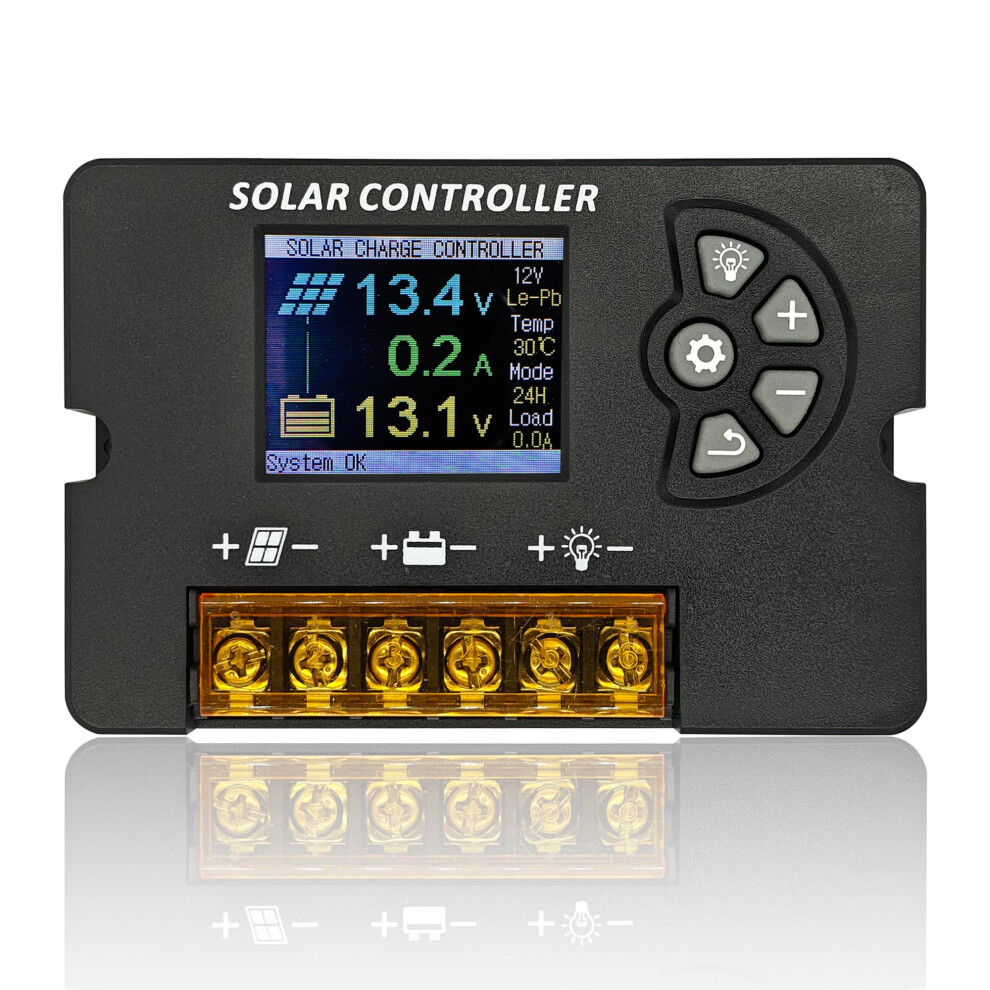 12V 24V 10A Solar Charge Controller, Pwm Regulator With Lcd Display For Efficient Battery Charging 9310869815723