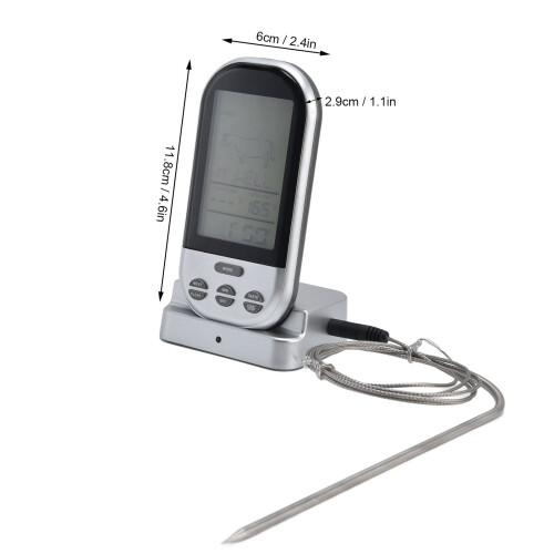 Wireless Meat Thermometer with Overtime Alarm, Digital BBQ Cooking Thermometer for Grilling and Kitchen Use 1