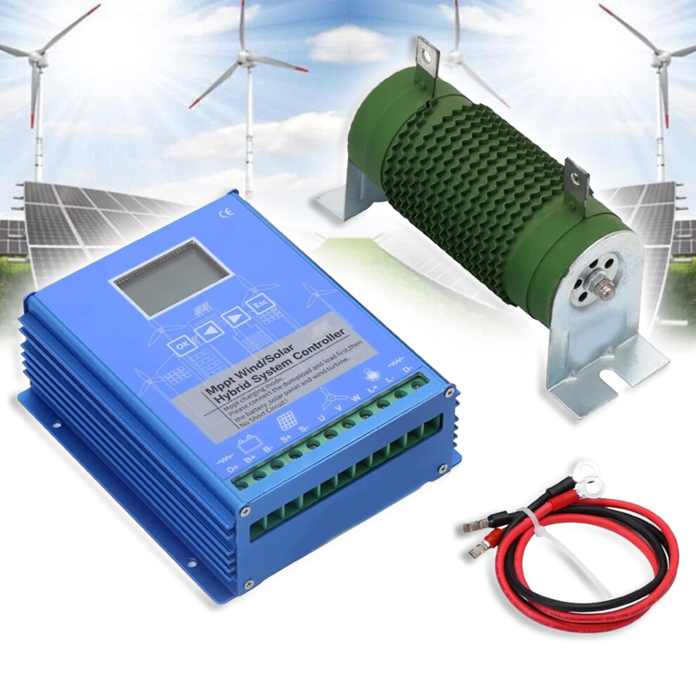 Mppt Wind Solar Hybrid Charge Controller 24V 800W Wind 600W Solar With Lcd Display And Dump Load Protection 9330225812753