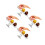 4Pcs Transparent Crystal Glass Fruit Tray Multi-Function Serving Plate 10