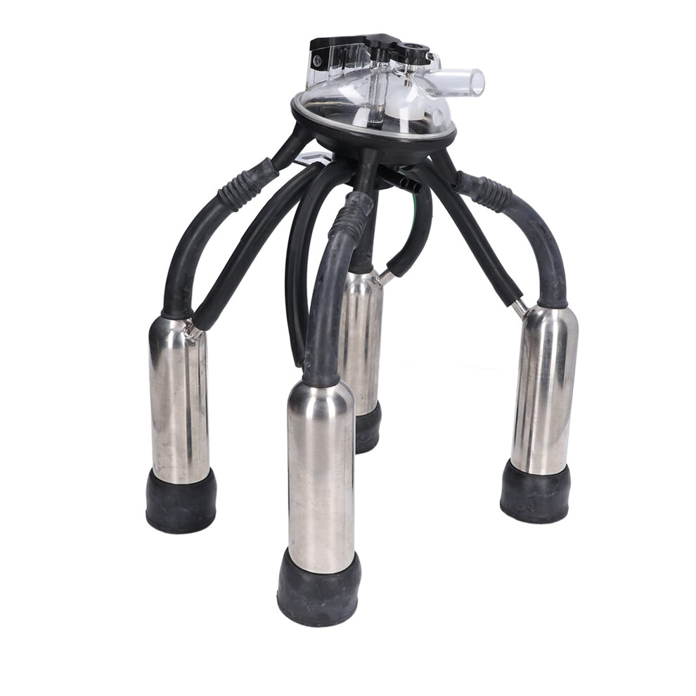 Stainless Steel Cow Milking Cluster With 4 Soft Silicone Teatcups For Dairy Cattle And Vacuum Pump Systems 9310869770053