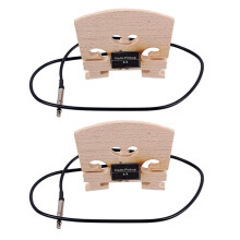 2 Pièces Séries Pont de Violon avec Microphone PiéZo Monté à L'Intérieur pour Violon électrique 4/4 Pleine Grandeur