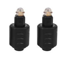 2 Packs Optical 3.5mm Female Jack Plug To Digital Toslink M Audio Adapter