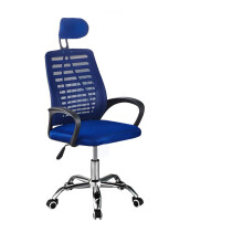 Ergonomic Mesh Office Chair Blue with Breathable Back Support and Adjustable Comfort for Home Office