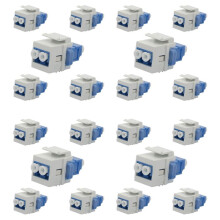 4X LC Fiber Optic Adapter LC to LC Duplex Multimode 10GB F/F Coupler for Wall Plates, Patch Panels
