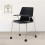 Folding Training Chair with Writing Board, SpaceSaving Office Study Chair, PP Plastic Orange Armless 2