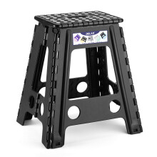 18 Inch Heavy Duty Folding Step Stool for Adults, Non Slip Plastic Foot Stool for Kitchen and Bathroom