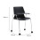 Folding Training Chair with Writing Board, SpaceSaving Office Study Chair, PP Plastic Orange Armless 3
