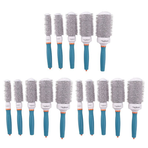 3X Roller Comb Professional 5 Size Hair Dressing Brushes High Temperature Resistant Round Comb Hair Styling Tool