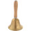 Solid Brass Wooden Handle School Reception Dinner Wood Shop Hotel Hand Bell Gold 1