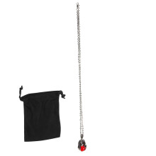 Collier en Acier Inoxydable de Pendentif en Forme de Patte de Gragon Incruste Perle Rouge Du Style Gothique pour Hommes, 23 Pouces de Chaine