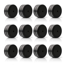 12Pièces Séries 40X20mm Aluminium HiFi AMP Haut-Parleur Isolation Stand Platine DAC Pieds Pad