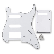 Pickguard Scratch Plate Guitar Back Plate Set for Electric Guitar Part (3Ply White)