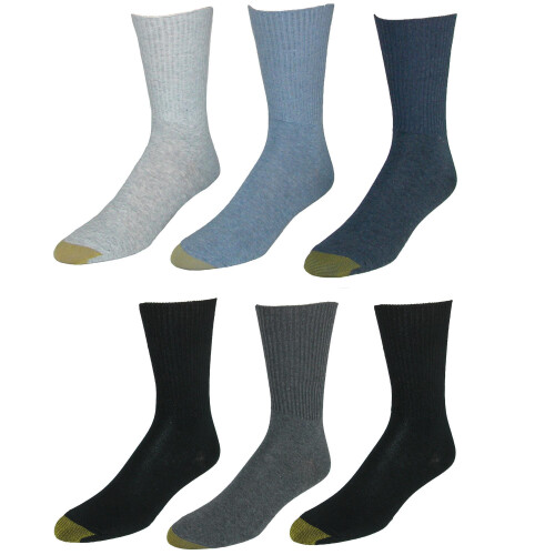 Gold Toe Women's Extended Size Turn Cuff Anklet (6 Pair Pack)