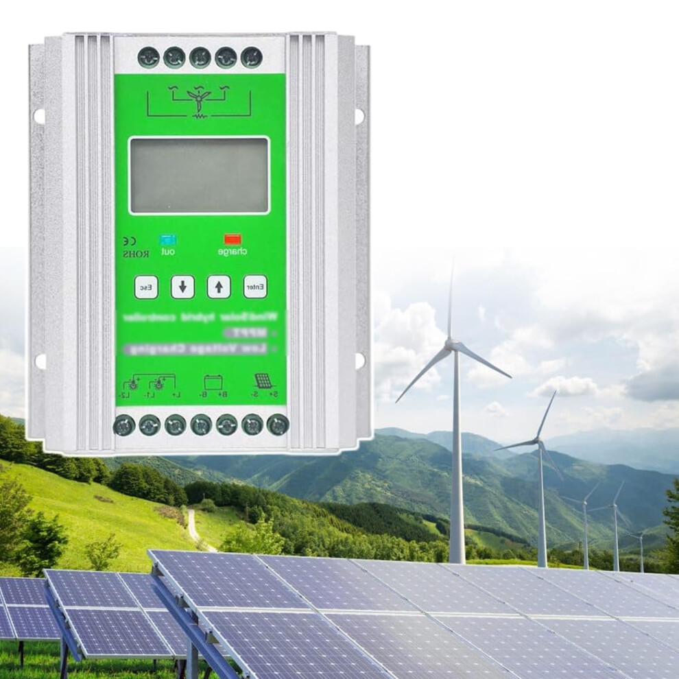 Wind Turbine Solar Hybrid Mppt Boost Charge Controller With Dump Load Resistor, 12V 24V 48V, 1000W 9330225811398