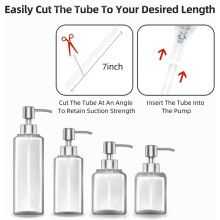 40Pcs Soap Dispenser Pump Replacement Stainless Steel Lotion Dispenser Pump for Regular 28/400 Neck Bottles for Bathroom