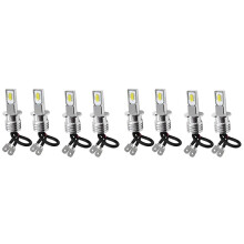 8Pcs H3 Super Bright LED Headlight Fog Light Driving Lamp Bulb Kit 6000K White 10W