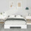 vidaXL Bed Frame White 120 x 190 cm 3