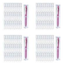 100Pcs Clear Acrylic Pencil Case, Reusable Pen Gift Box Empty Plastic Pen Storage Container Pencil Packaging Box Set