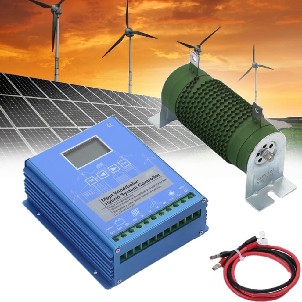 3000W 24V Mppt Wind Solar Hybrid Charge Controller Off Grid Smart Voltage Matching With Dump Load 9330225811466