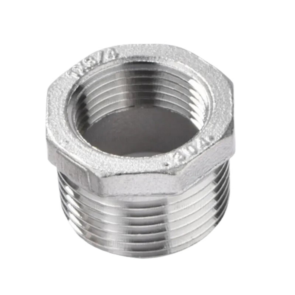 2Pc 304 Stainless Steel Pipe Fitting Bsp Thread Connector Dn40 X Dn20 LeakâProof CorrosionâResistant Coupler 9330225765738