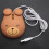 Mouse da Gioco Ottico Cablato da 1000 Dpi Simpatico Orso Animale Mouse USB per PC Portatile Console di Gioco in Plastica Marrone 6