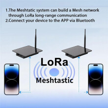 T3S3 V1.2 ESP32 para Meshtastic Solar Node Nó LoRa Mesh de 5W com Alimentação Solar, Antena LoRa SX1262 2.4G e Alimentação Solar 915MHz