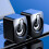 1Pair Compact USB Gaming Speakers with LED Light for Pc Laptop Black 3