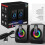 1Pair Compact USB Gaming Speakers with LED Light for Pc Laptop Black 4