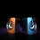 1Pair Compact USB Gaming Speakers with LED Light for Pc Laptop Black 8