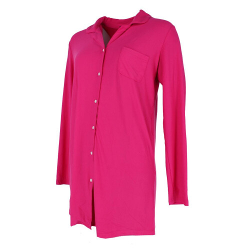 Not a Morning Person Women's Solid Button Down Long Sleeve Night Shirt 1