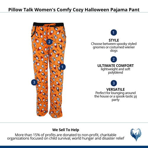 Pillow Talk Women's Comfy Cozy Halloween Pyjama Pant 1