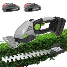 2in1 Cordless Hedge Trimmer and Grass Shear, 60 Adjustable Head, Dual Battery Garden Tool for Lawn Edges