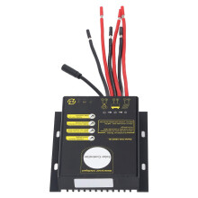 30A PWM Solar Charge Controller 12V 24V Adjustable for Liion Battery, Waterproof Aluminum Housing