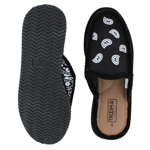 Trooper America Men's Open Back Bandana Print Slipper 1