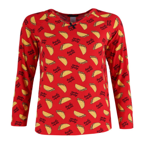 Grumpy & Gorgeous Women's Plus Size Taco Print Pyjama Set 2