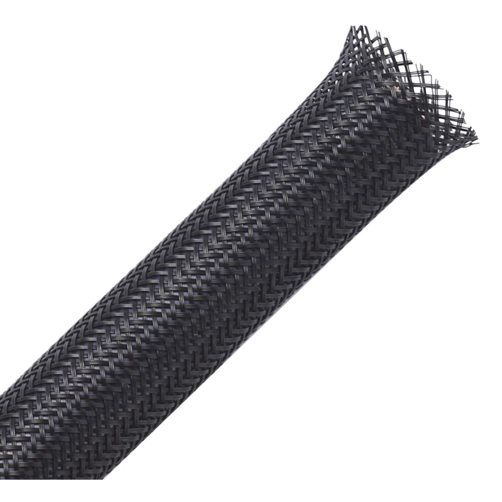 100Ft 1/4 Inch Pet Braided Cable Sleeve Black Â Flexible Wire Loom For Cable Management And Clutter Organizer 9310869816287