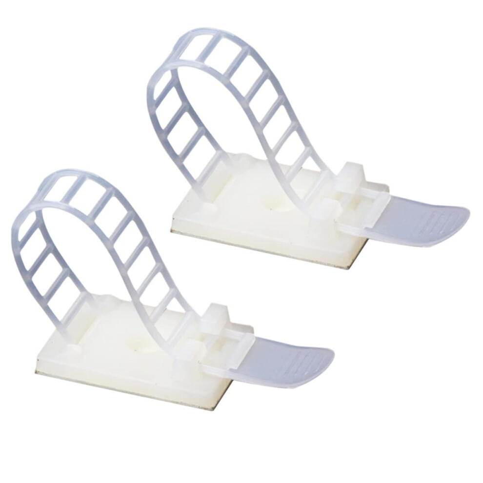 50Pcs Cable Management Clips With Adjustable Self Adhesive Cable Ties For Home And Office White 9310869816294