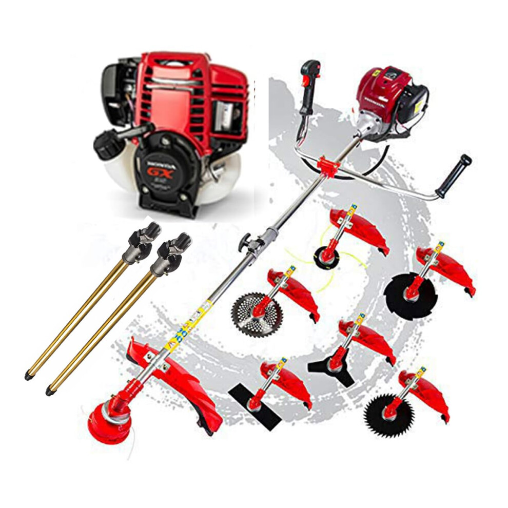 Gas Powered Pole Saw and 4 Stroke Hedge Trimmer with Extended Reach Design and Shoulder Strap-image-OPC-PTGSHRX-NEW