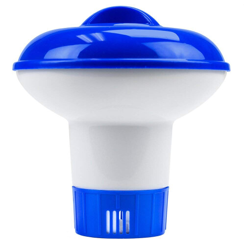 Collapsible Floating Chlorine Dispenser for 5 Inch Tablets, Secure Pool and Spa Tablet Holder